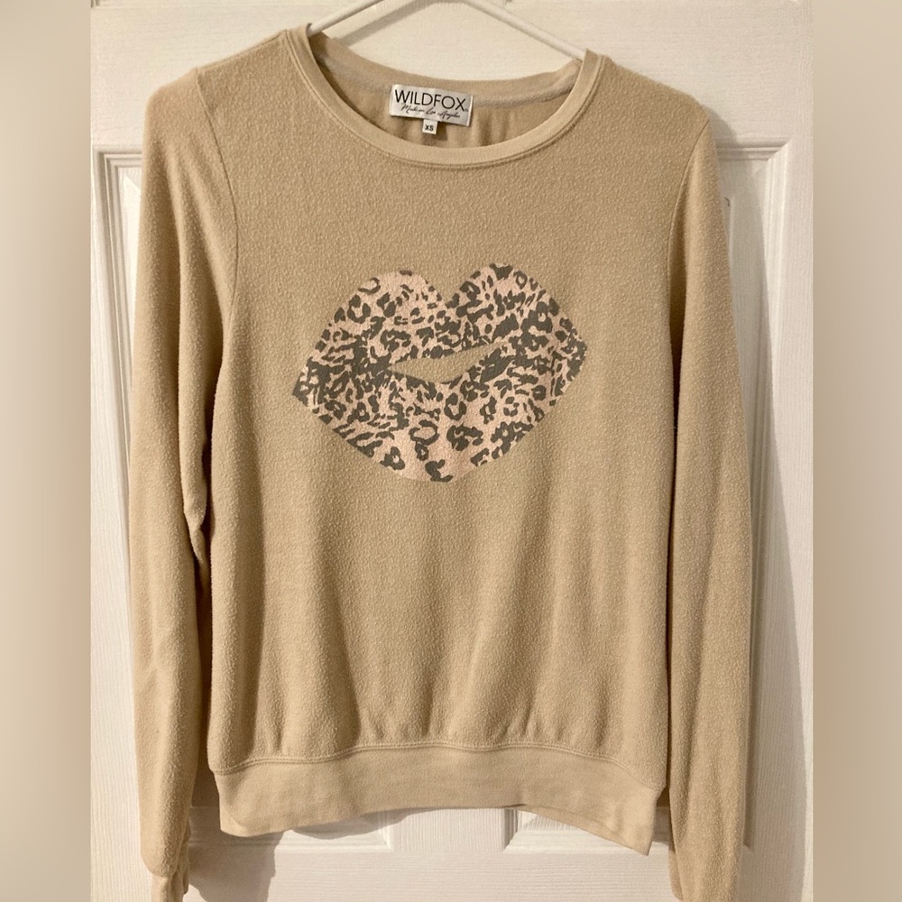 Wildfox Leopard Kiss Beach Jumper